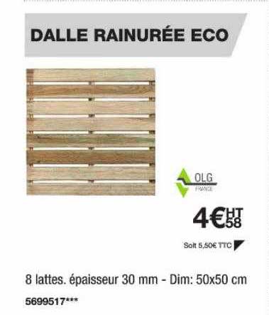 dalle rainurée éco