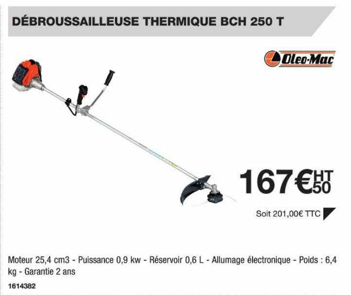 débroussailleuse thermique bch 250 t oleo-mac