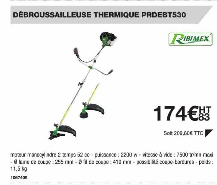Débroussailleuse Thermique Prdebt530 Ribimex