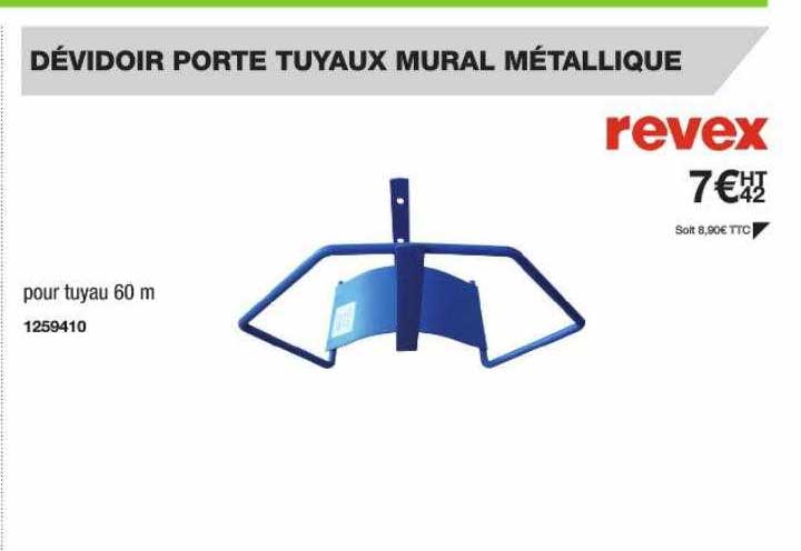 dévidoir porte tuyaux mural métallique revex