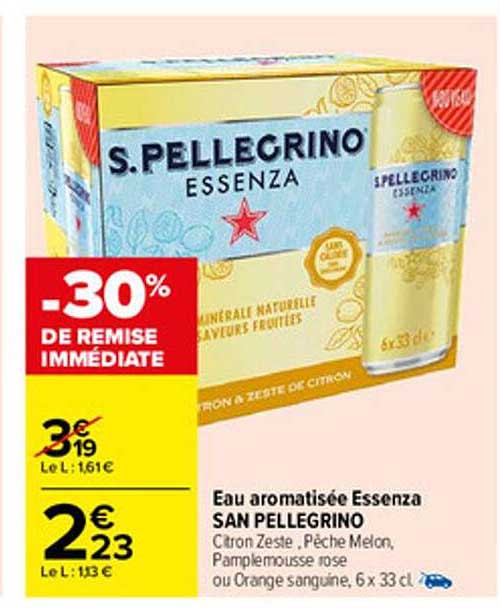 eau aromatisée essenza san pellegrino