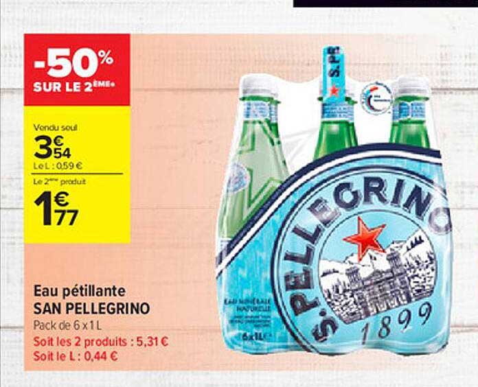 eau pétillante san pellegrino