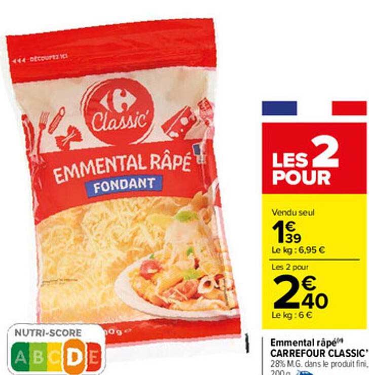 Emmental Râpé Carrefour Classic'