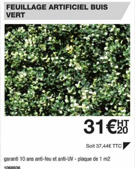 feuillage artificiel buis vert