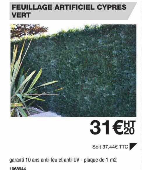 feuillage artificiel cyprès vert