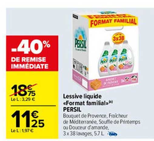 lessive liquide "format familial" persil