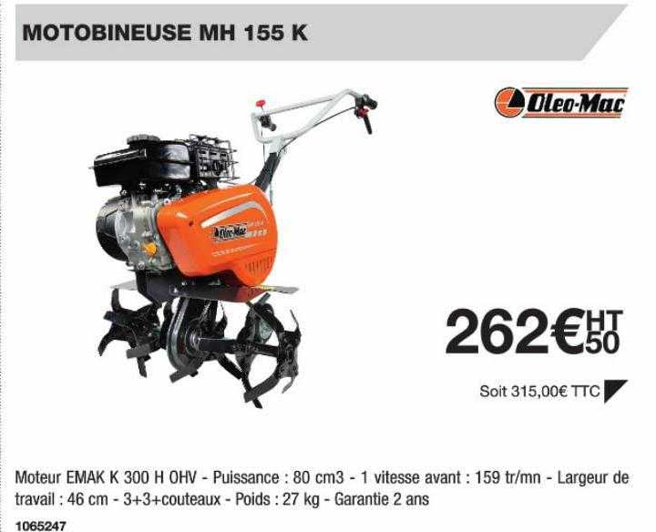 motibineuse mh 155 k oleo-mac