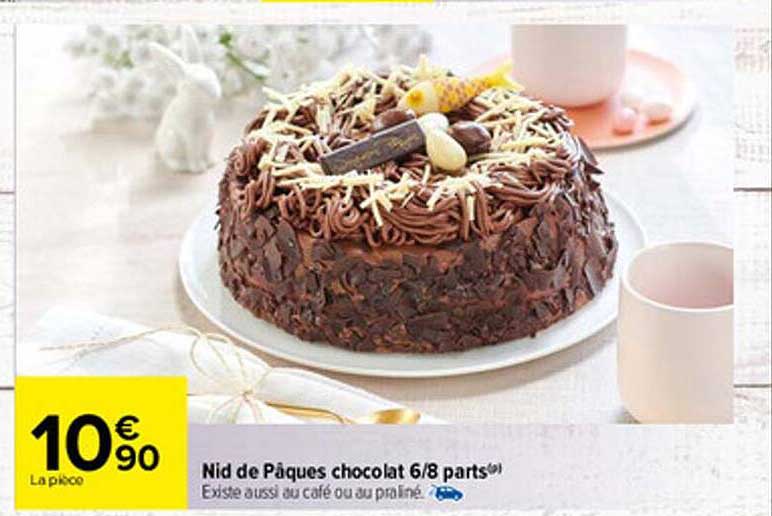 nid de pâques chocolat 6-8 parts
