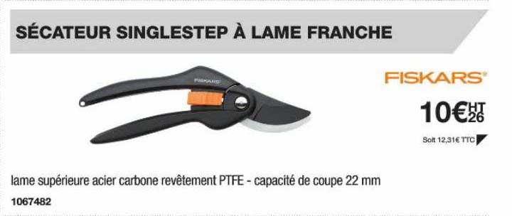sécateur singlestep à lame franche fiskars