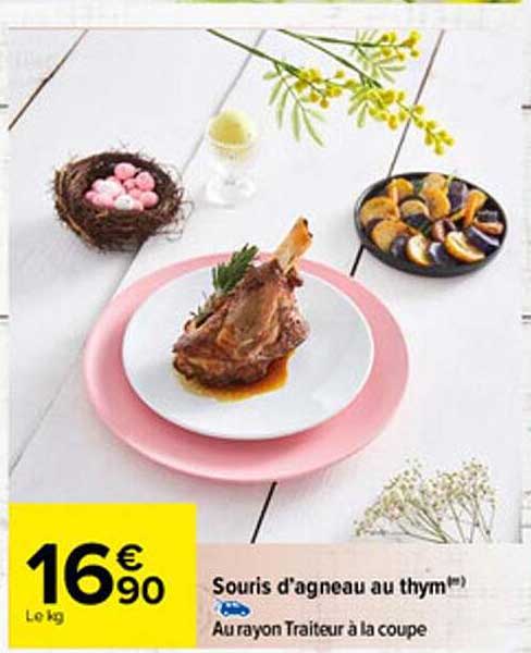 souris d'agneau au thym