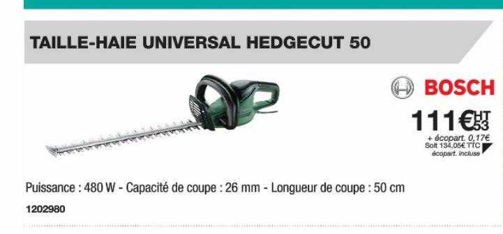 taille-haie universal hedgecut 50 bosch