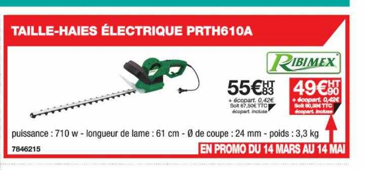 taille-haies électrique prth610a ribimex