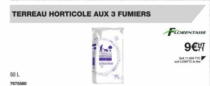terreau horticole aux 3 fumiers florentaise