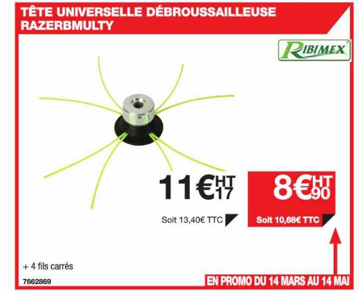 tête universelle débroussailleuses razerbmulty ribimex