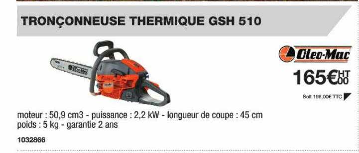 tronçonneuse thermique gsh 510 oleo-mac