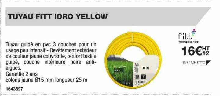 tuyau fitt idro yellow