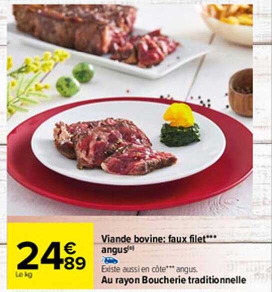 viande bovine : faux filet angus