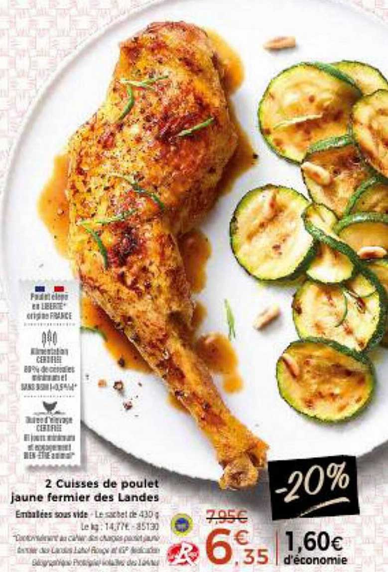 2 Cuisses De Poulet Jaune Fermier Des Landes