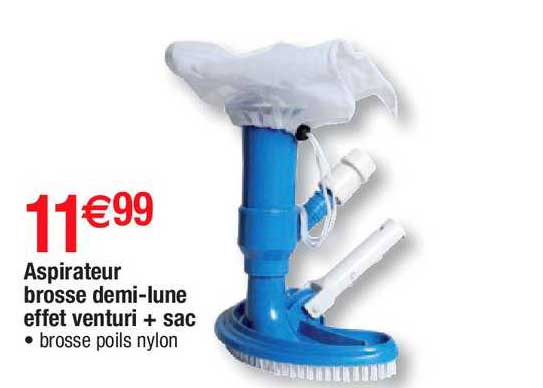 aspirateur brosse demi-lune effet venturi + sac