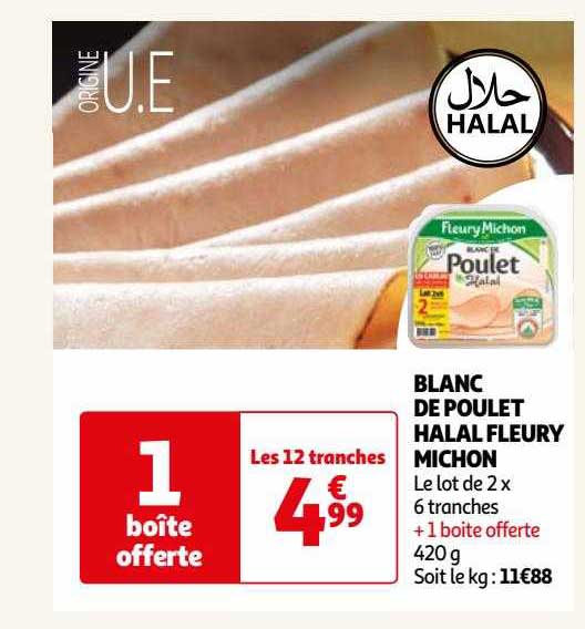 blanc de poulet halal fleury michon