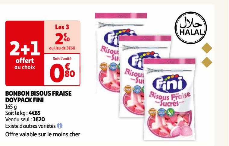 bonbon bisous fraise doypack fini