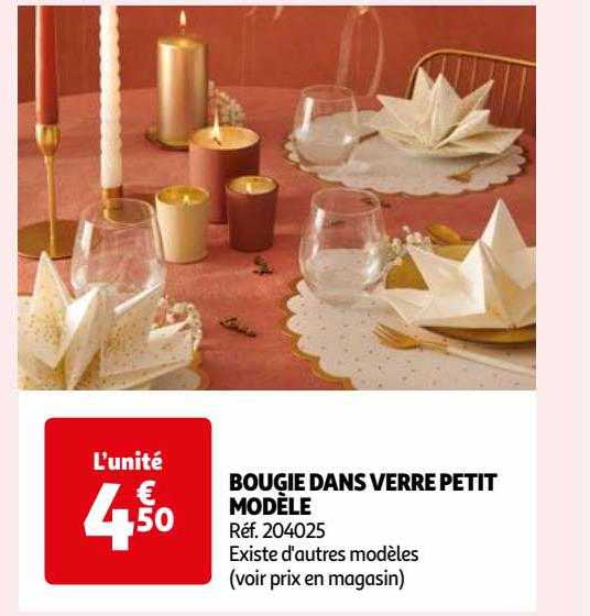 bougie dans verre petit modèle