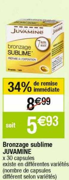 bronzage sublime juvamine