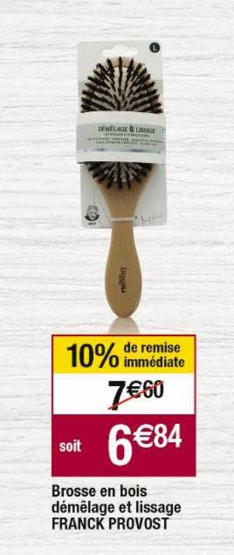 brosse en bois démêlage et lissage franck provost