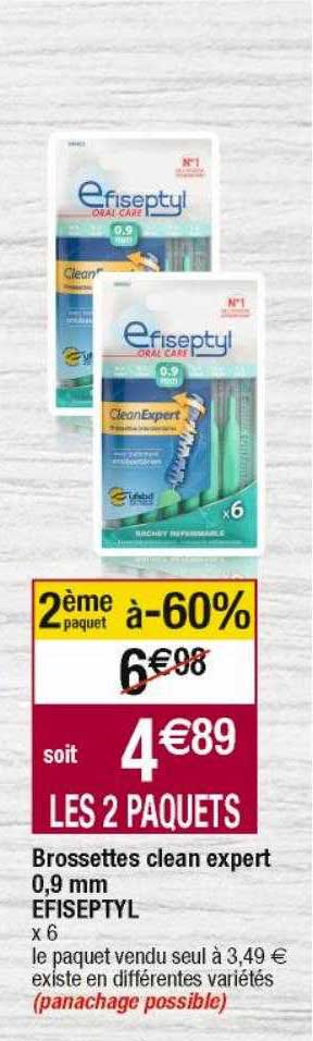 brossettes clean expert 0,9 mm efiseptyl