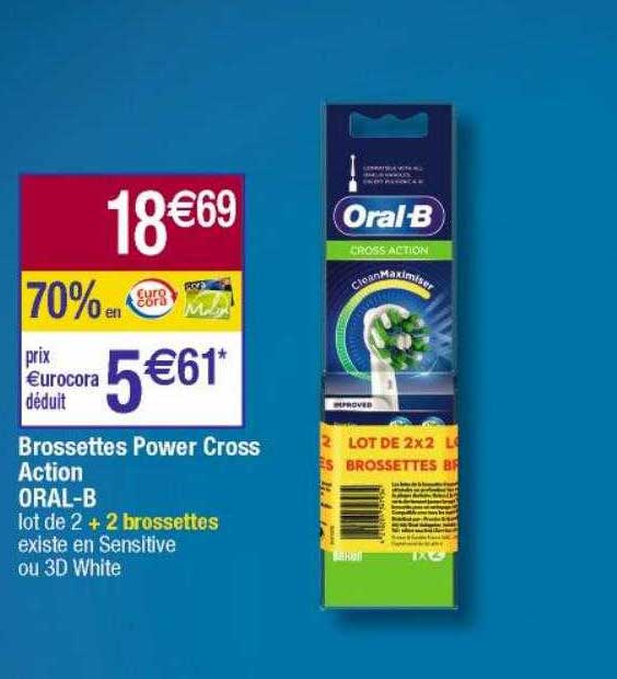 brossettes power cross action oral-b