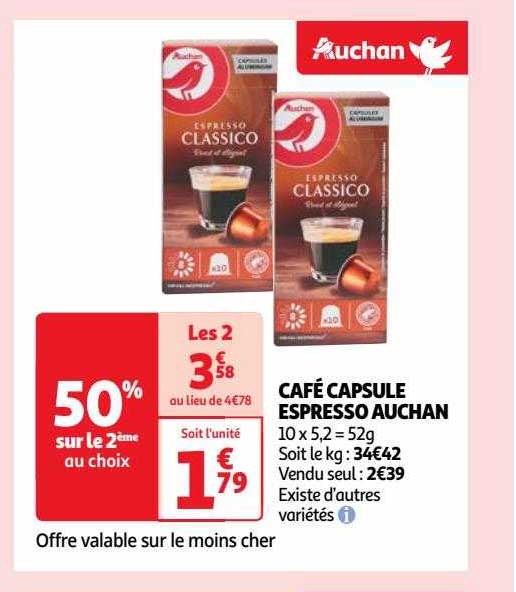Café Capsule Espresso Auchan