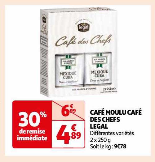 Café Moulu Café Des Chefs Légal