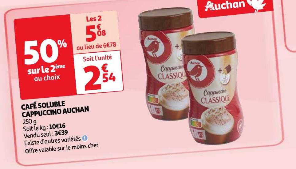 Café Soluble Cappuccino Auchan