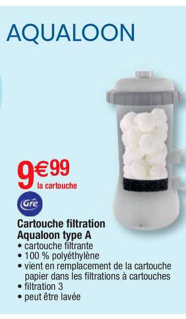cartouche filtration aqualoon type a gré