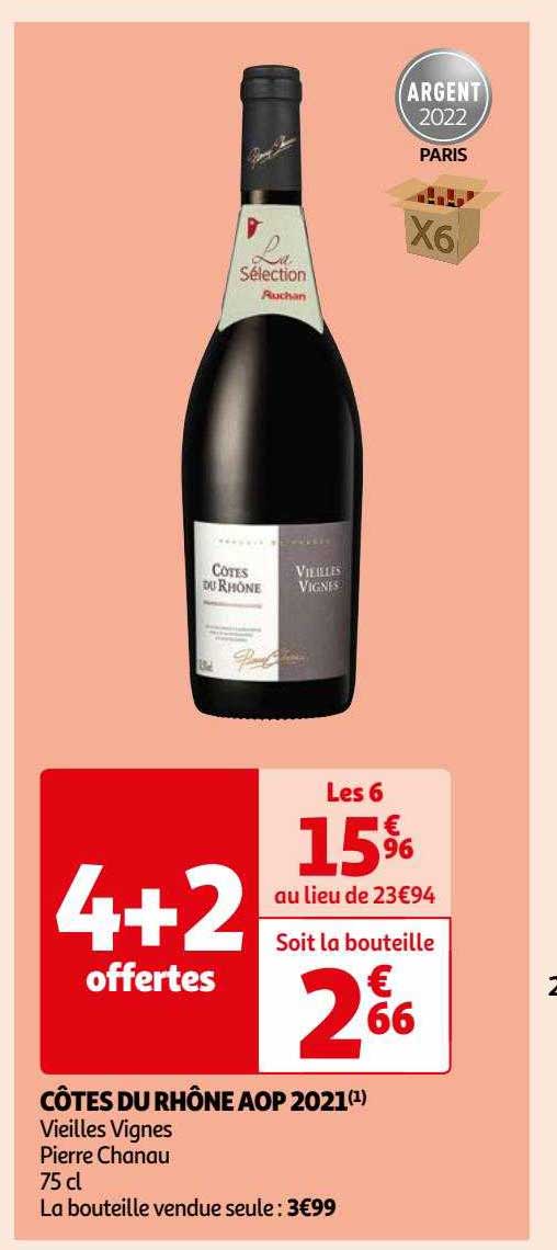 côtes du rhône aop 2021 vieilles vignes pierre chanau