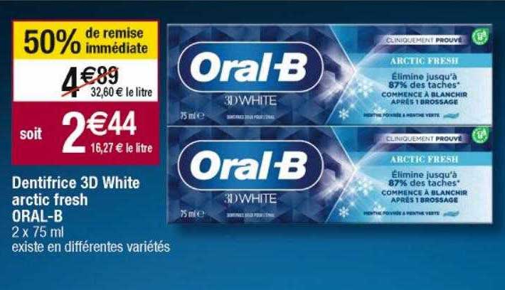Dentifrice 3d White Arctic Fresh Oral-b