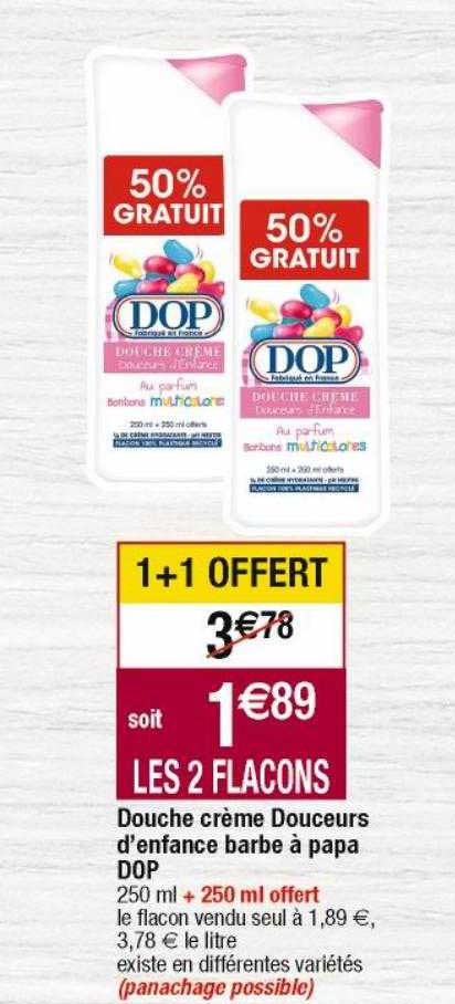 douche crème douceurs d'enfance barbe à papa dop