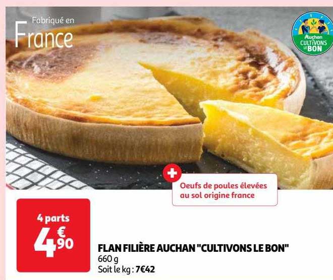 flan filière auchan "cultivons le bon"