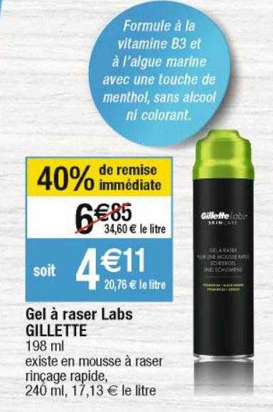 gel à raser labs gillette