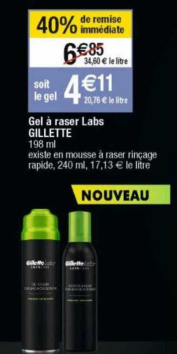 gel à raser labs gillette
