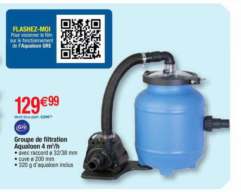 Groupe De Filtration Aqualoon 4 M³-h Gré