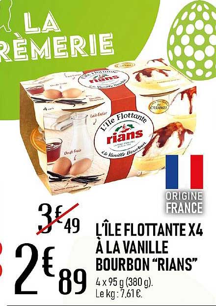 l'île flottante x4 à la vanille bourbon "rians"