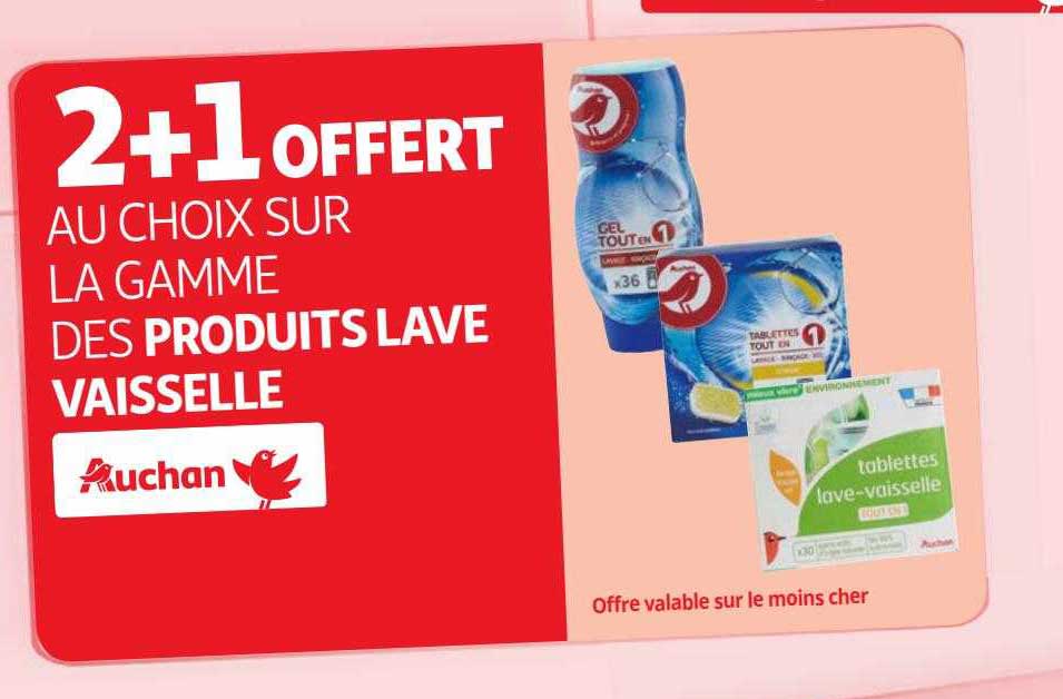 la gamme des produits lave vaisselle auchan