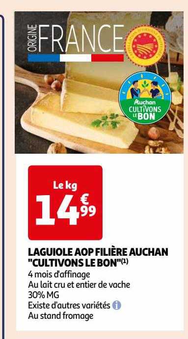 laguiole aop filière auchan "cultivons le bon"