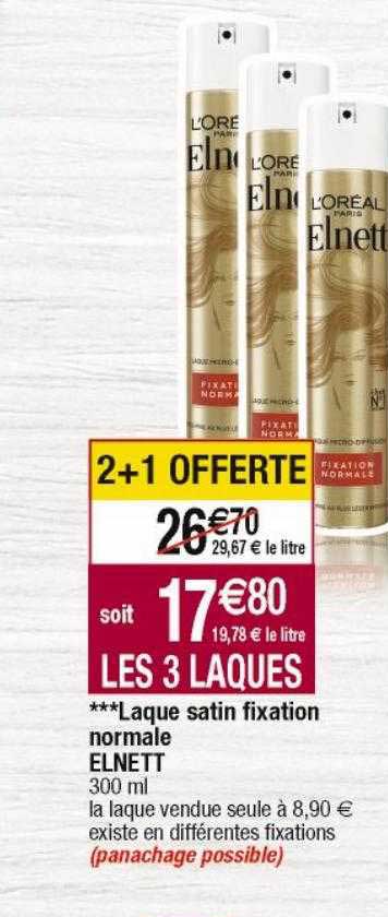 laque satin fixation normale elnett