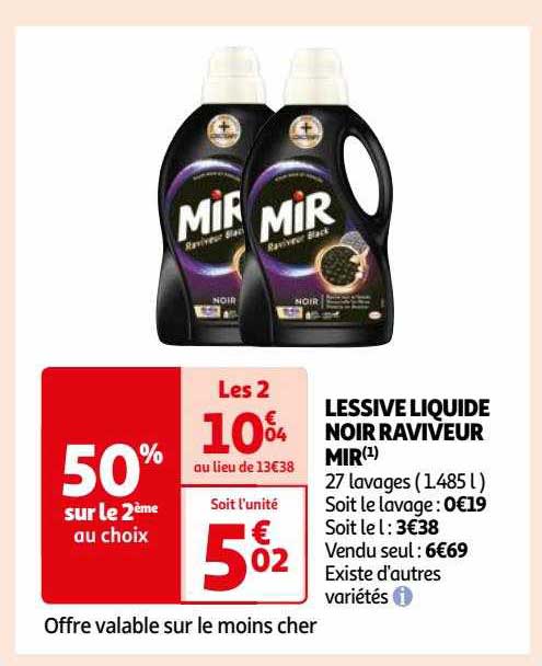 lessive liquide noir raviveur mir