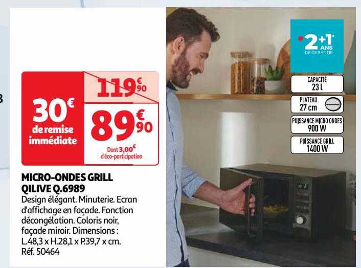 micro-ondes grill qilive q.6989