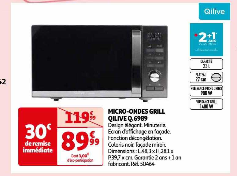 micro-ondes grill qilive q.6989