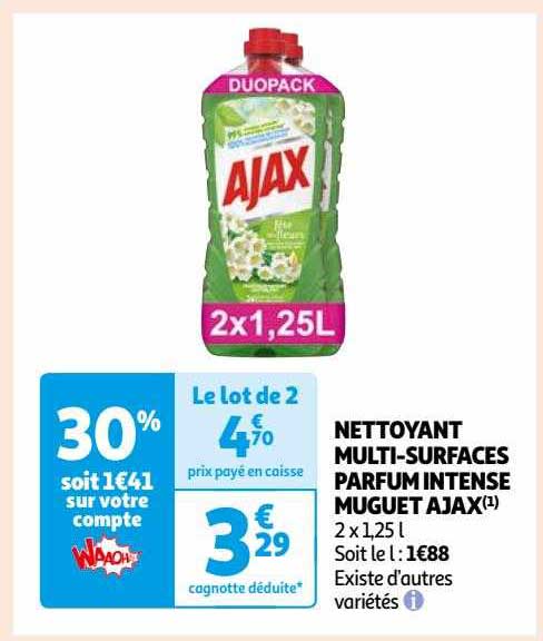 nettoyant multi-surfaces parfum intense muguet ajax