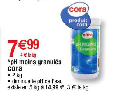 ph moins granulés cora